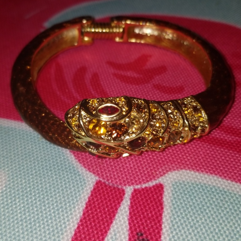 Kenneth Jay Lane Crystal Snake Bracelet